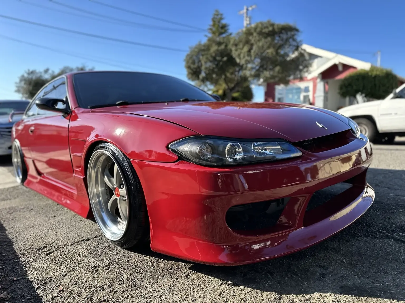 Hi-Caliber Culture Vault automotive photography of a red Nissan Silvia